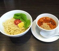 「麗～うらら(冷)～+豚そぼろご飯(850円+150円)」@麺画廊 英の写真