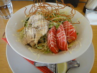 「【季節限定】野菜たっぷりワサビ風味の冷し麺」@麺屋 泰紋の写真