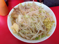 「小豚ラーメン(麺半分)＋しょうが(現金)」@ラーメン二郎 仙台店の写真