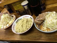 「味噌つけ麺大+豚マシ」@ラーメン二郎 新小金井街道店の写真