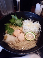 「帆立と鯛の冷やしそば（中盛同料金）870円」@三ツ矢堂製麺 御徒町店の写真