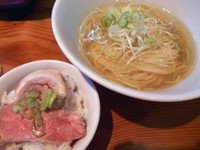 「朝ラー定食」@らーめん芝浜の写真