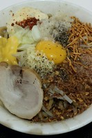 「まぜそば780円+大盛100円」@ジャンクガレッジ イオンレイクタウンmori店の写真