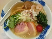 「鴨のくんせいとプリプリ小海老の冷やし塩らーめん￥830」@麺屋 扇 SENの写真
