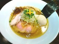 「味玉虎徹そば（塩・平打麺）830円」@麺や 虎徹の写真