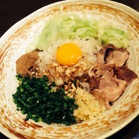 「黒どろまぜそば （追い飯つき）」@麺や 虎徹の写真