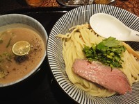 「ラム豚骨つけめん　500円（OPEN記念価格）」@自家製麺 MENSHO TOKYOの写真