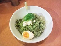 「緑の冷し～ジェノベーゼ風～（中）」@麺屋 翔 西新宿本店の写真