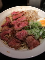 「和牛まぜそば 少なめ 1,050円」@背脂醤油 のあの写真