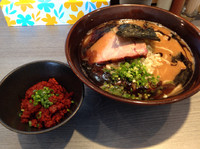 「黒真空蕎麦＋大蒜辛肉」@喜乃壺の写真