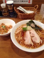 「ランチA（醤油ラーメン＆チャーシューごはん）」@らーめん雅ノ屋の写真