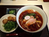 「芳醇鴨そば＋鴨だんご＋九条ネギ」@銀座 鴨そば 九代目 けいすけの写真