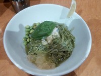 「【限定】緑の冷やし～ジェノベーゼ風～ ￥750」@麺屋 翔 西新宿本店の写真