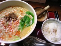 「發巳坦々麺(780円)半ライス(100円)」@担々麺専門 發巳 砥上店の写真