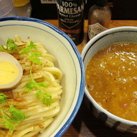 「トマトカレーつけ麺（大）950円」@銀座 朧月の写真