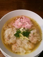 「【小麦ﾇｰｳﾞｫｰ2014】海老ワンタン麺（塩味）950円」@創作麺工房 鳴龍の写真
