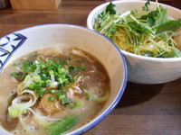 「海老塩ガーリックつけめん中盛り（限定スタンプラリー第３弾）」@麺処 井の庄の写真