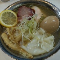 「とりにぼ冷やしらーめん＋煮玉子」@鶏湯ラーメン ばふ。の写真
