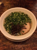 「ねぎらーめん　めんたいご飯」@博多ラーメン 不知火の写真