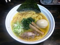 「柚子塩ラーメン　750円　＋　味玉　100円」@味山河 上星川店の写真