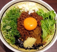 「カレー台湾まぜそば810円卵黄60円」@麺屋はなび 新宿店の写真