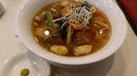 「薄切り牛肉と松茸入り3種キノコの幅広麺」@バーミヤン みなとみらい店の写真