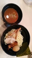 「鶏豚骨魚介つけ麺(大 300ｇ)＋味玉」@ラーメン長山 池袋店の写真