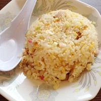 「Aセット（塩ラーメン＋半チャーハン）860円」@青竹手打ちラーメン 義信の写真