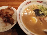 「アサラーメン（豚めし付）　500円」@博多一風堂 五反田店の写真