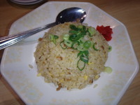 「野菜ガーリックラーメン(大)炒飯唐揚げセット(1230円)」@天下一品 府中店の写真