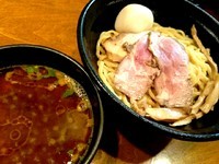 「濃厚つけそばエビ風味　830円＋味玉」@はりけんラーメンの写真