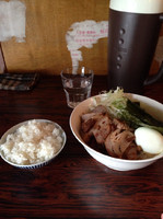 「ラーメン＋ライス650円」@前原商店の写真