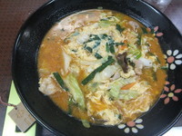 「辛玉ラーメン410円」@餃子の王将 阪急池田店の写真