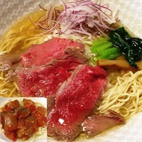 「牛骨らーめん　あっさり＋味を替え玉」@麺榮 王様のラーメンの写真