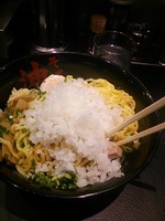 「油そばW盛(720円)、スペシャルトッピングA(180円)」@東京油組総本店 西新宿組の写真