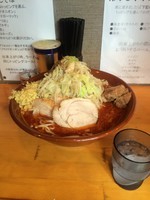 「辛麺豚入り大 麺増し600g」@豚星。の写真