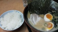 「味玉ラーメン（７７０円）＋半ライス（１００円）」@濃厚豚骨ラーメン こく丸の写真