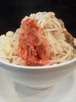 「ラーメン（野菜マシマシにんにく背脂ブロック一味）￥650」@麺や 希 御徒町店の写真