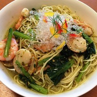 「【2014夏ラーメン】エビとホタテのジェノベーゼ」@濃厚ラーメン じゅんの写真