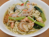 「【冷】　エビとホタテのジェノベーゼ」@濃厚ラーメン じゅんの写真