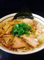 「煮干そば（中盛）¥800＋味玉（クーポン）」@中華そば しながわの写真