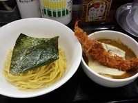 「【限定】ミラクルカレーつけ麺あつもり（生赤エビのフライ付）」@ラーメン愉悦処 似星の写真