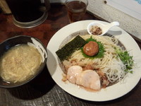 「冷やし梅塩つけ麺　900円」@麺や 庄のの写真