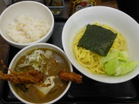 「ミラクルカレーつけ麺あつ盛（生赤エビのフライ＆チーズ付）」@ラーメン愉悦処 似星の写真