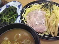 「つけ麺（中）￥750・ほうれん草￥100」@ラーメン きむら屋の写真