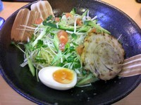 「九州麦味噌ねぎ冷し　大盛　炙りチャーシュー１枚」@麺場 田所商店 行徳店の写真