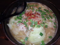 「オロチョンラーメン(750円)半チャーハン(400円)」@オロチョンラーメン 横川店の写真