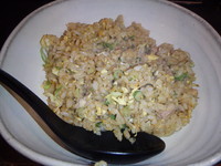 「オロチョンラーメン(750円)半チャーハン(400円)」@オロチョンラーメン 横川店の写真