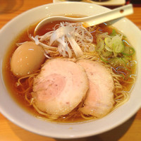 「朝ラー定食（談志）味玉」@らーめん芝浜の写真