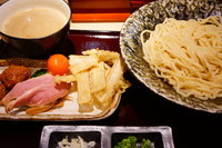 「鰹重ね鴨つけそば極み+大盛」@銀座 鴨そば 九代目 けいすけの写真